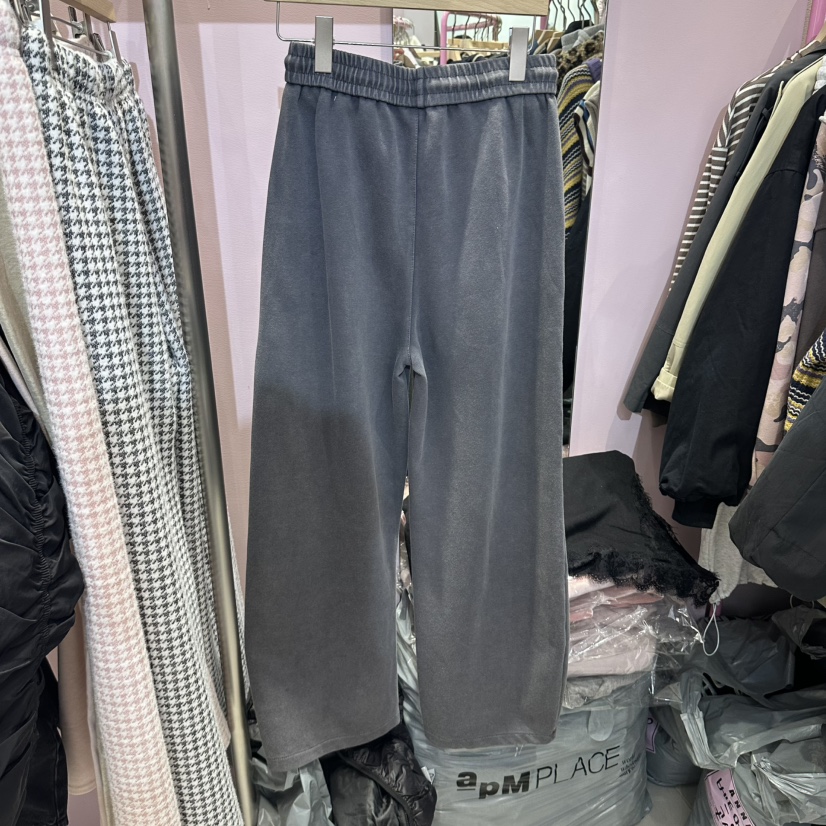 ANNA東大門實拍26秋冬字母刺繡休閑衛褲休閑褲口袋字母刺繡抽ANNA休閑褲