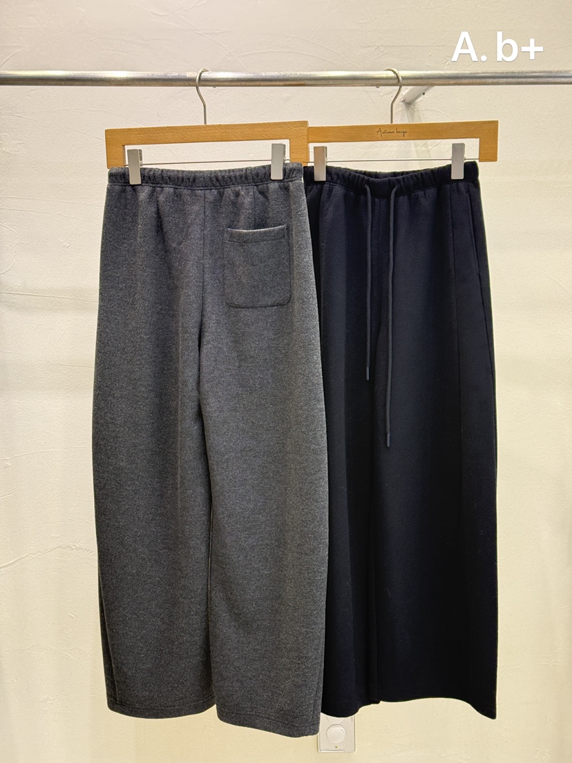 A.b+/AUTUMN BEIGE韓國直郵26秋冬松緊腰闊腿休閑褲抽繩A.b+/AUTUMN BEIGE休閑褲