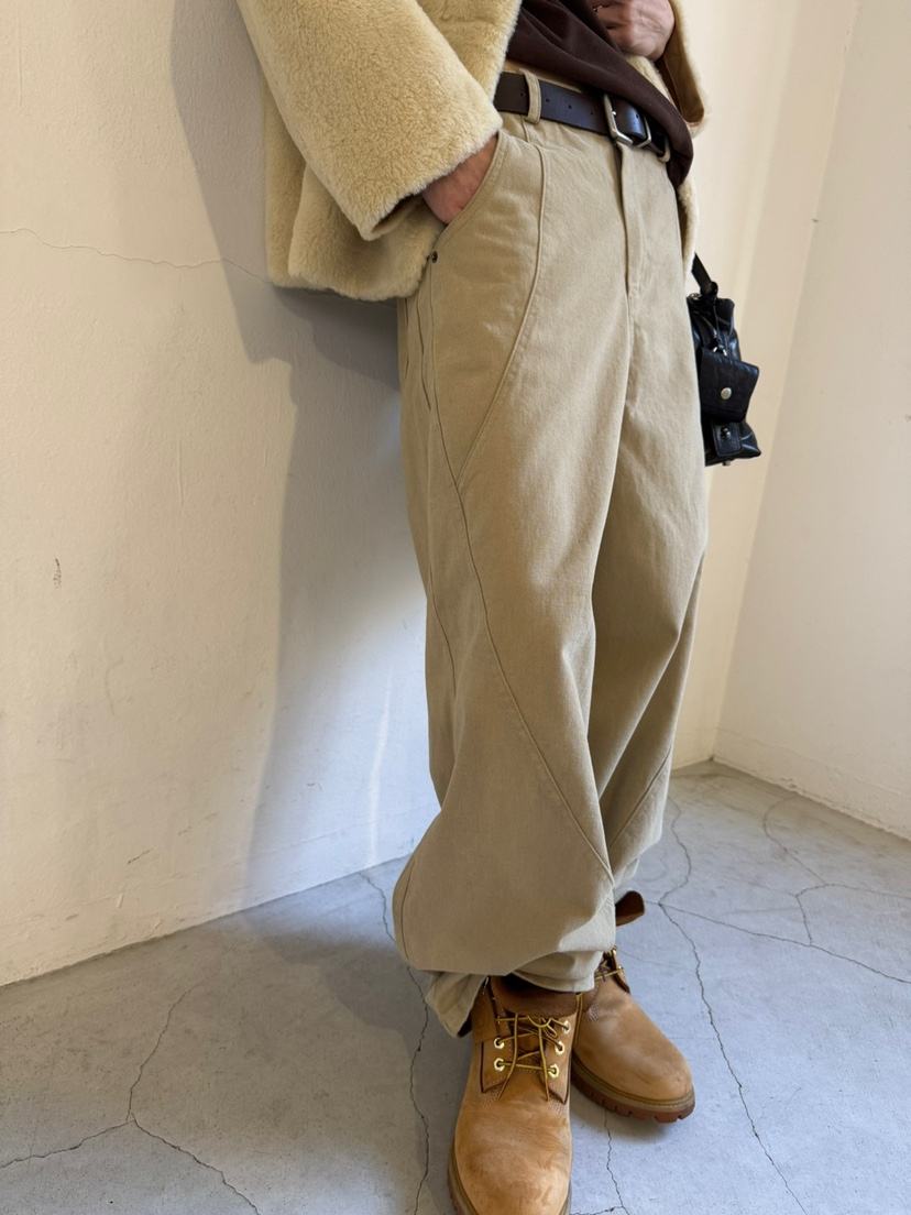 LIM LIM LIM東大門實拍26秋冬拼接設計休閑長褲休閑褲直筒寬松LIM LIM LIM休閑褲