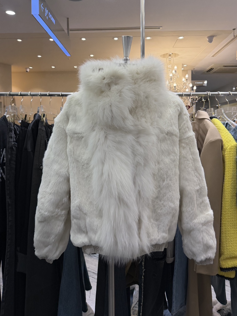 Work_shop東大門直郵26秋冬短款毛領羽絨兩面穿外套短款羽絨服Work_shop短款羽絨服