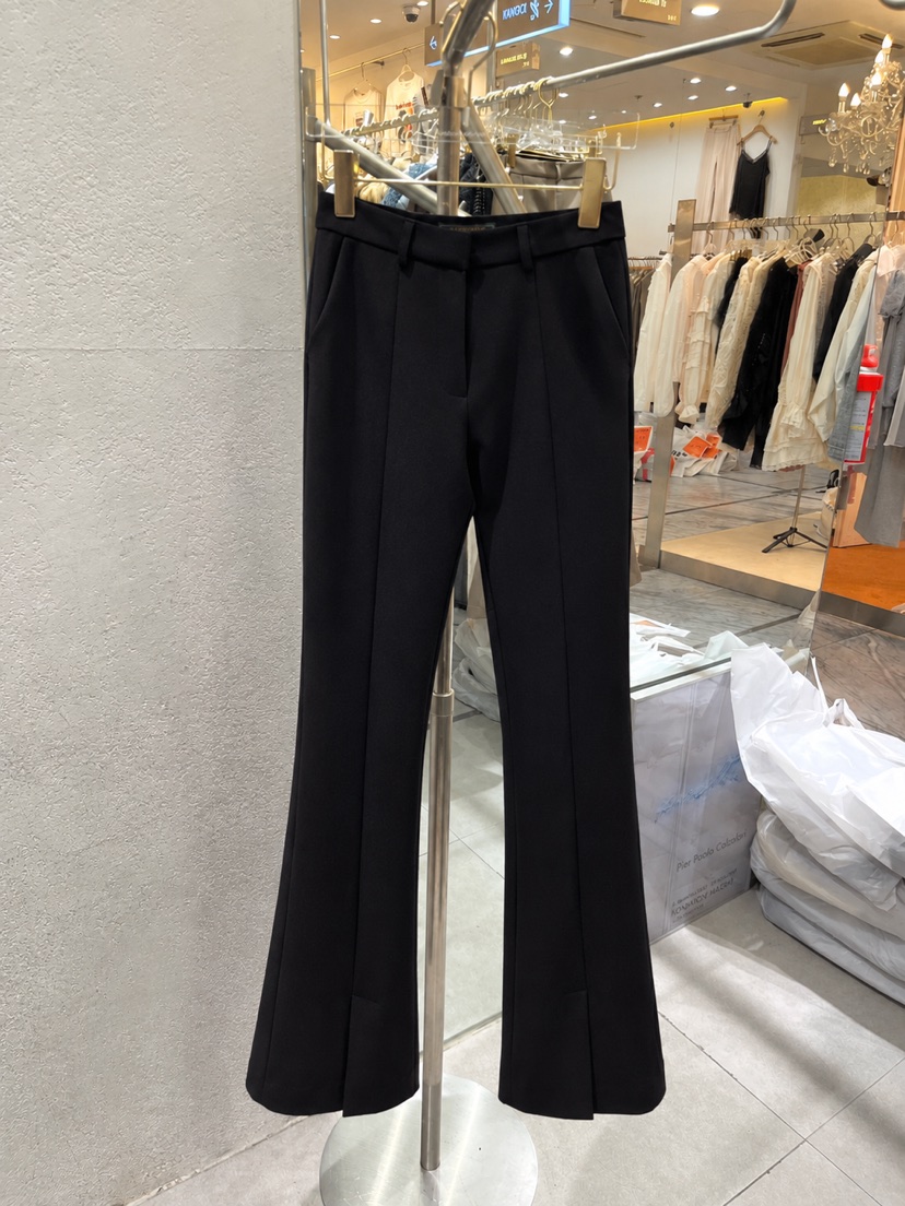 Work_shop東大門代購26秋冬高腰微喇休閑褲口袋高腰Work_shop休閑褲圖色2