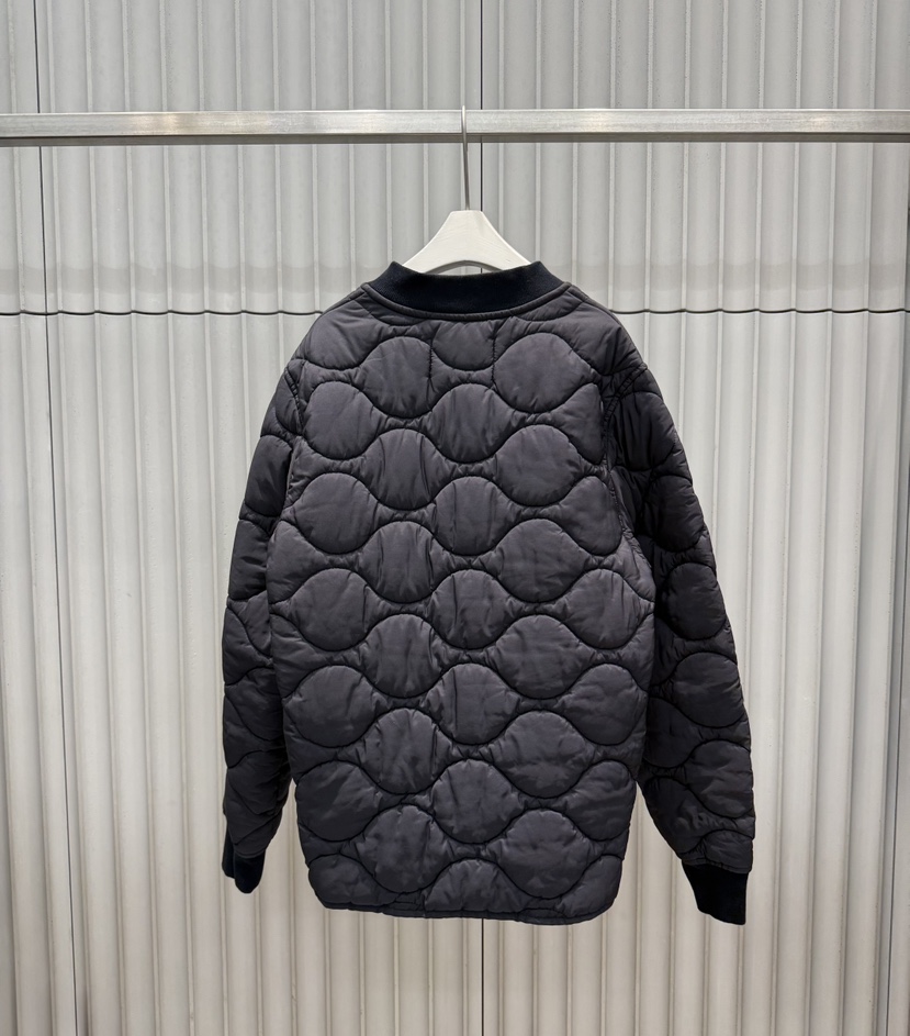 NCODE東大門代購26秋冬波浪絎縫棒球領棉服短款棉服按扣絎縫羅NCODE短款棉服