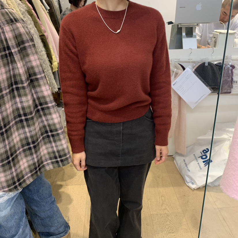 awear/RUMIRU東大門直郵女裝新款推薦職業真品毛衣浣熊圓領awear/RUMIRU毛衣圖色2