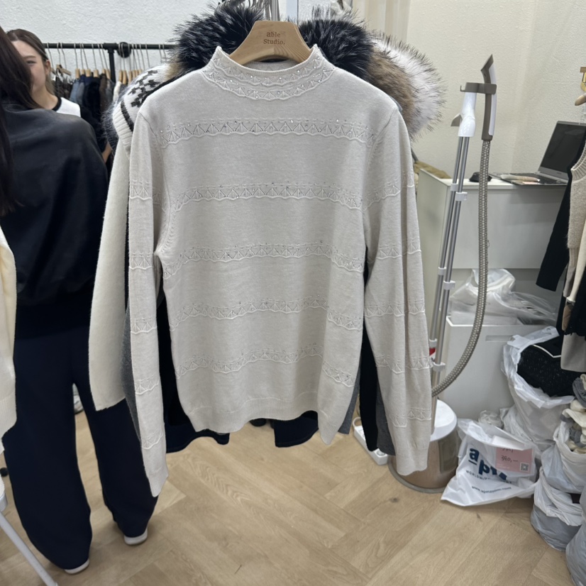 ABLESTUDIO東大門直郵女士新品休閑真品時尚職業人氣針織衫ABLESTUDIO針織衫圖色1