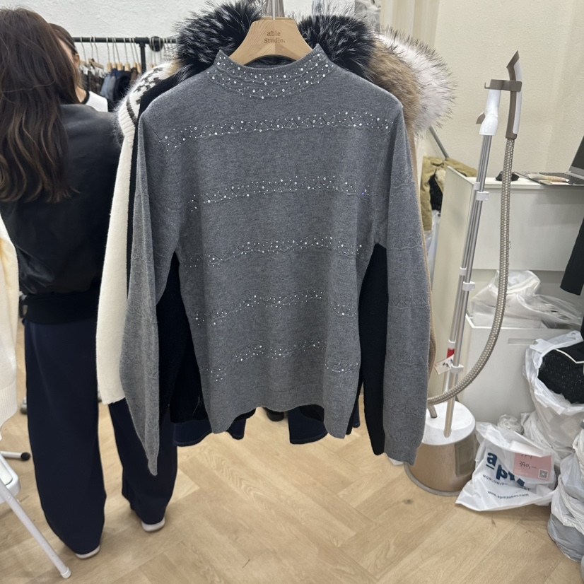 ABLESTUDIO東大門直郵女士新品休閑真品時尚職業人氣針織衫ABLESTUDIO針織衫圖色2