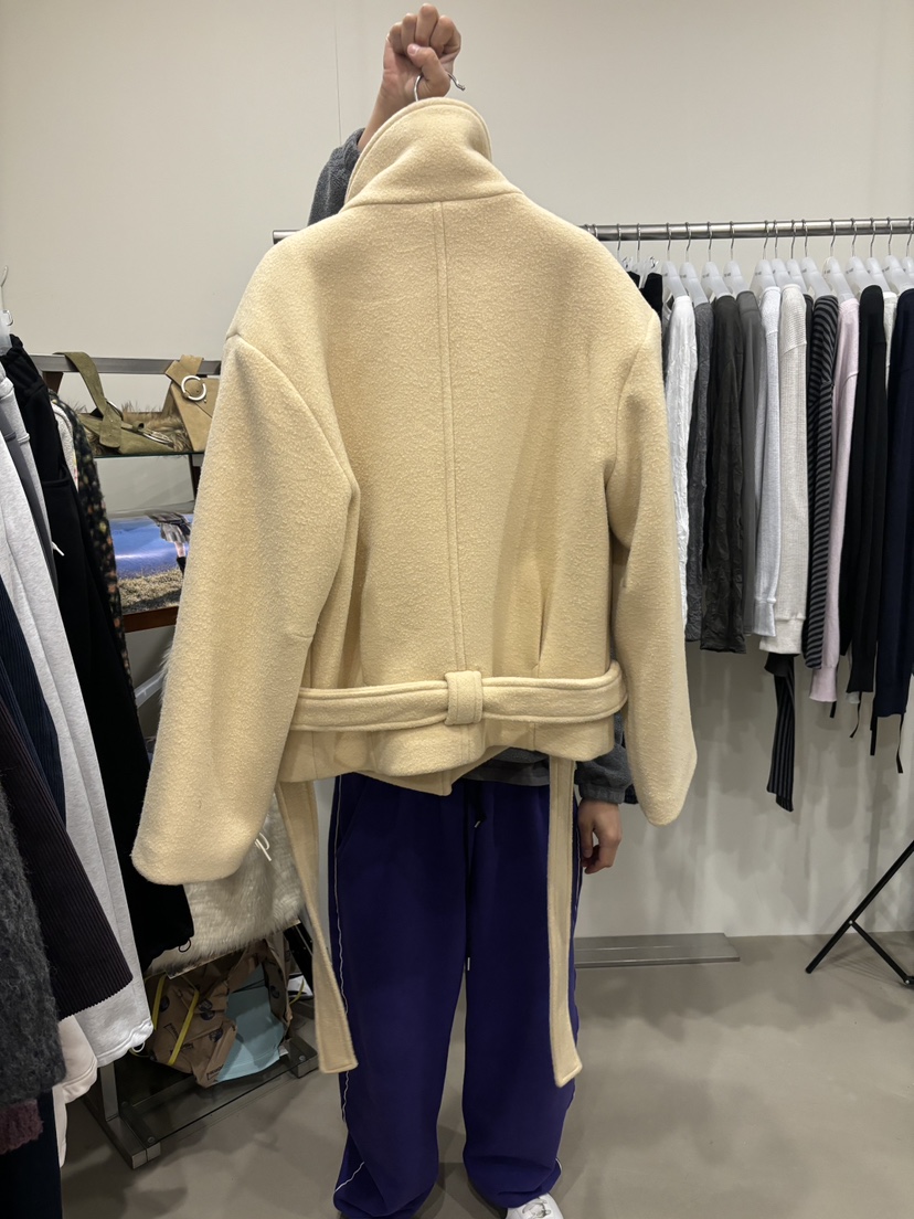 NAMED韓國直郵女士新款時尚熱賣休閑職業人氣短款大衣含腰帶NAMED短款大衣