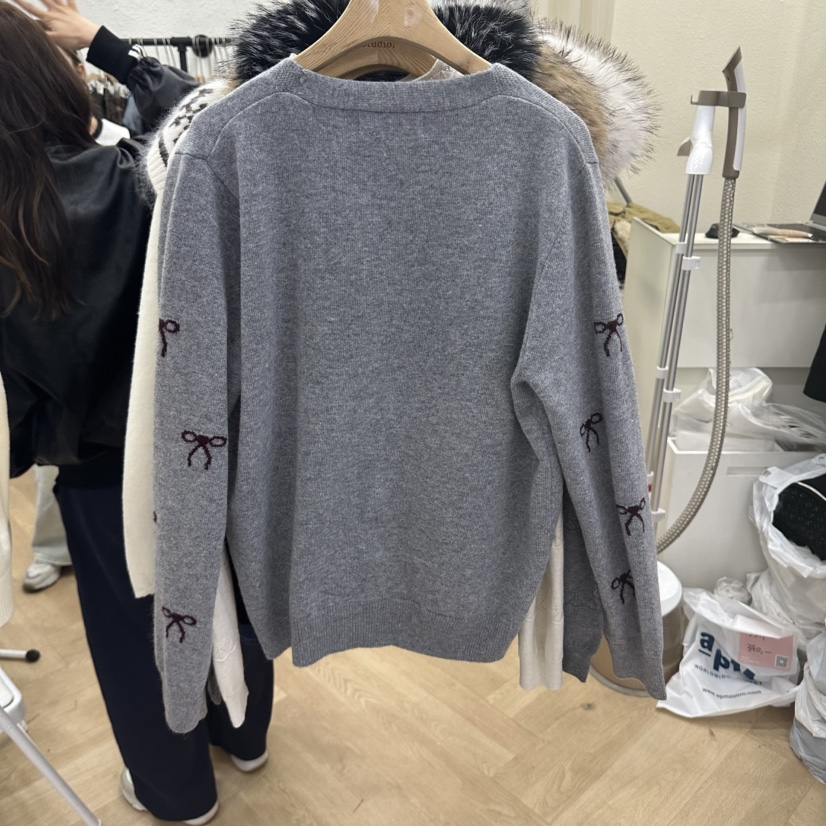 ABLESTUDIO東大門代購女士新款時尚熱賣職業休閑開衫絲帶ABLESTUDIO開衫