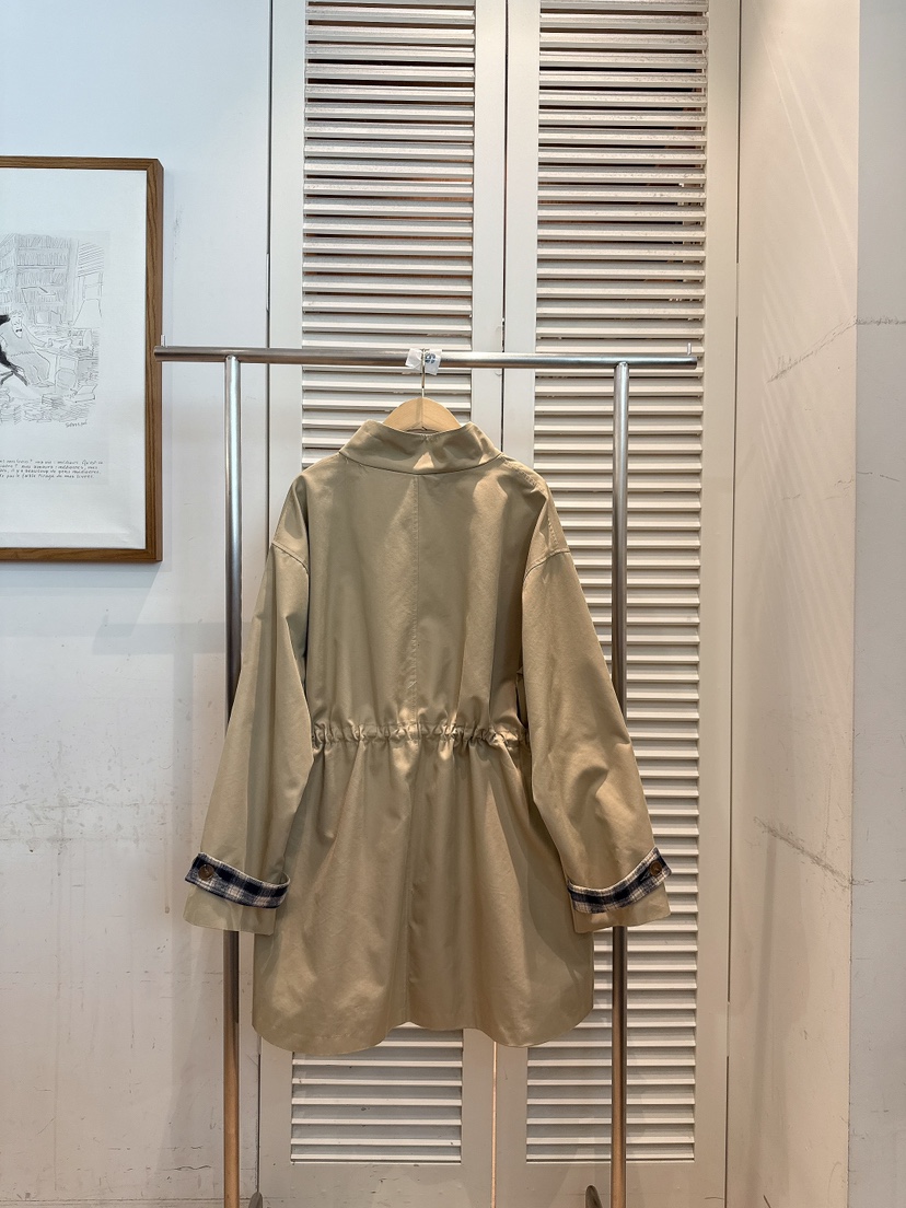 FAVE-L東大門實拍26秋冬立領抽繩收腰夾克單排扣立領抽繩FAVE-L夾克