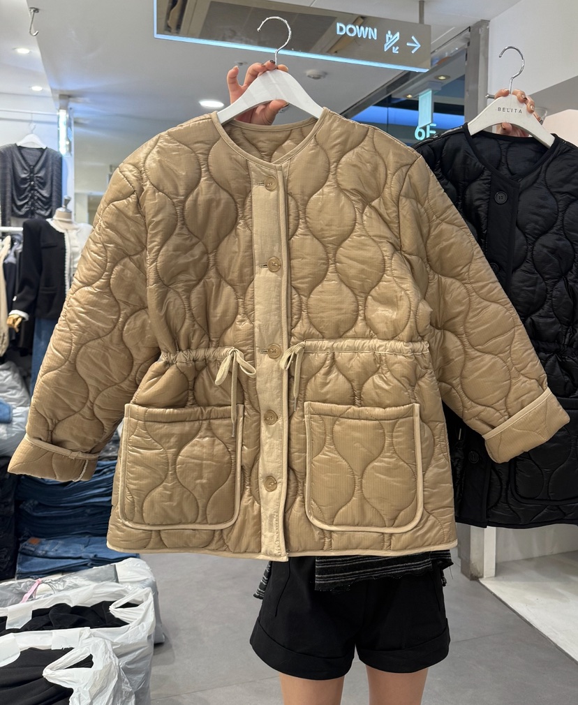 BELITA韓國代購女裝新品推薦熱賣時尚休閑職業真品短款棉服BELITA短款棉服圖色1