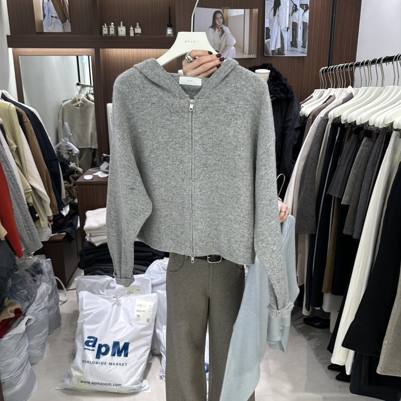 ONVEIL東大門代購女士新品時尚真品休閑職業推薦開衫連帽衫ONVEIL開衫圖色2