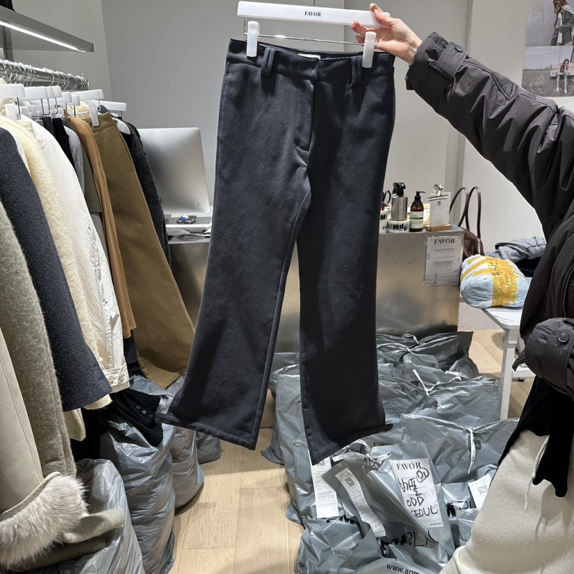 FAVOR-P東大門實拍女士新品熱賣職業人氣真品休閑褲加絨FAVOR-P休閑褲圖色2墨色