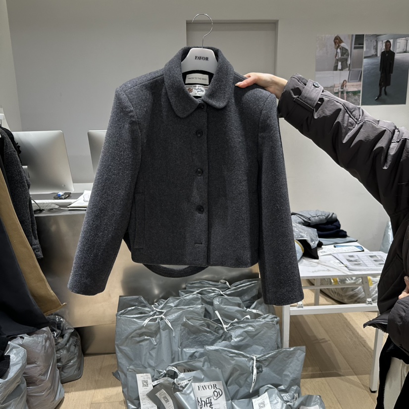 FAVOR-P東大門實拍女士新品熱賣職業真品人氣時尚休閑夾克FAVOR-P夾克圖色3深灰色