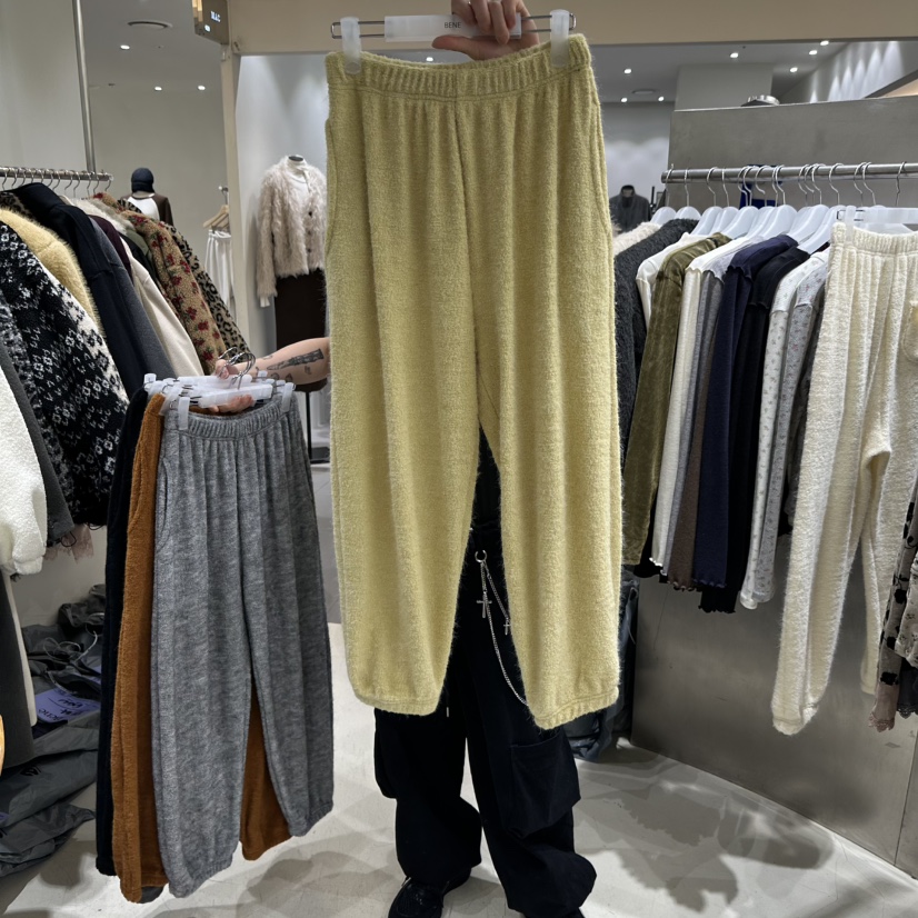 SHOP BENE_Bene東大門直郵26秋冬毛巾束腳休閑褲直筒褲SHOP BENE_Bene休閑褲圖色2
