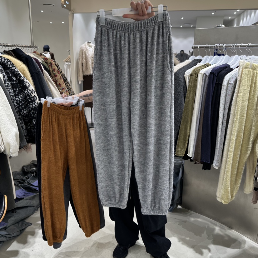 SHOP BENE_Bene東大門直郵26秋冬毛巾束腳休閑褲直筒褲SHOP BENE_Bene休閑褲圖色3