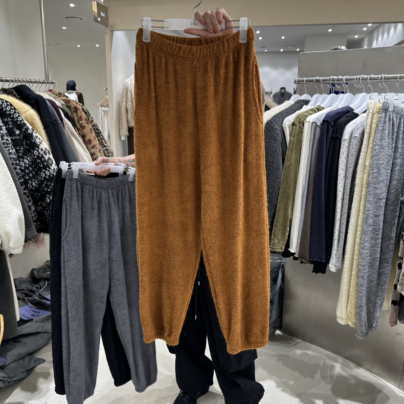 SHOP BENE_Bene東大門直郵26秋冬毛巾束腳休閑褲直筒褲SHOP BENE_Bene休閑褲圖色4