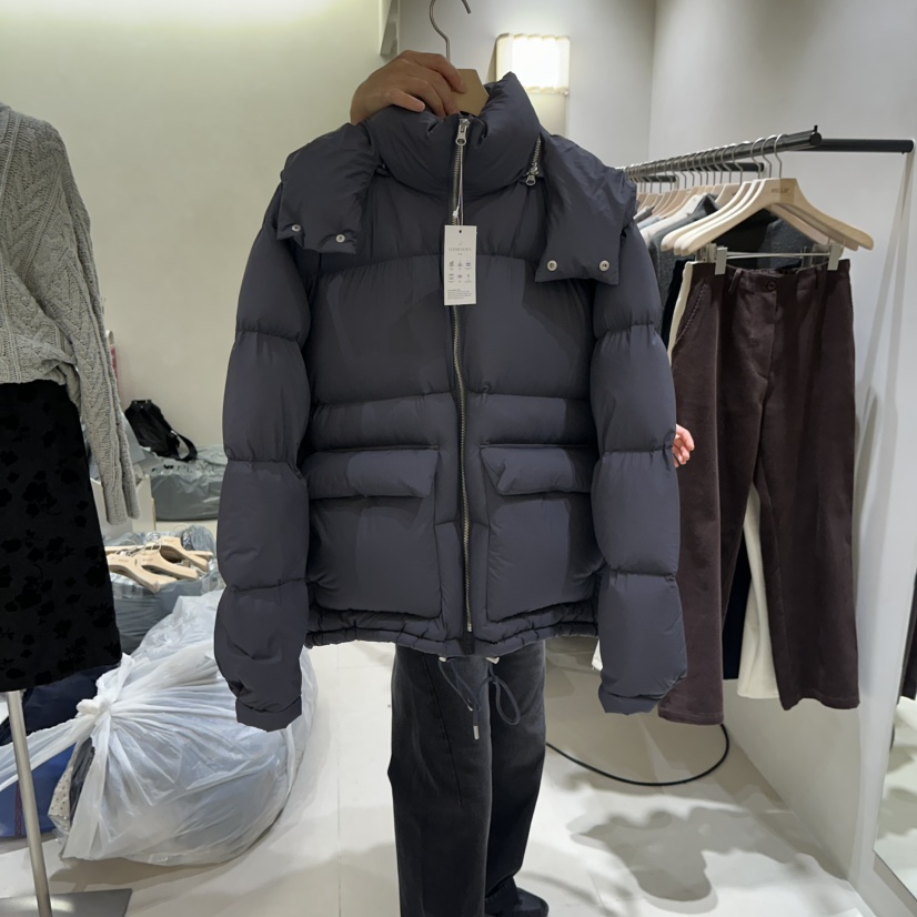 MILLIF東大門代購26秋冬短款立領連帽羽絨服短款羽絨服立領羽MILLIF短款羽絨服圖色2