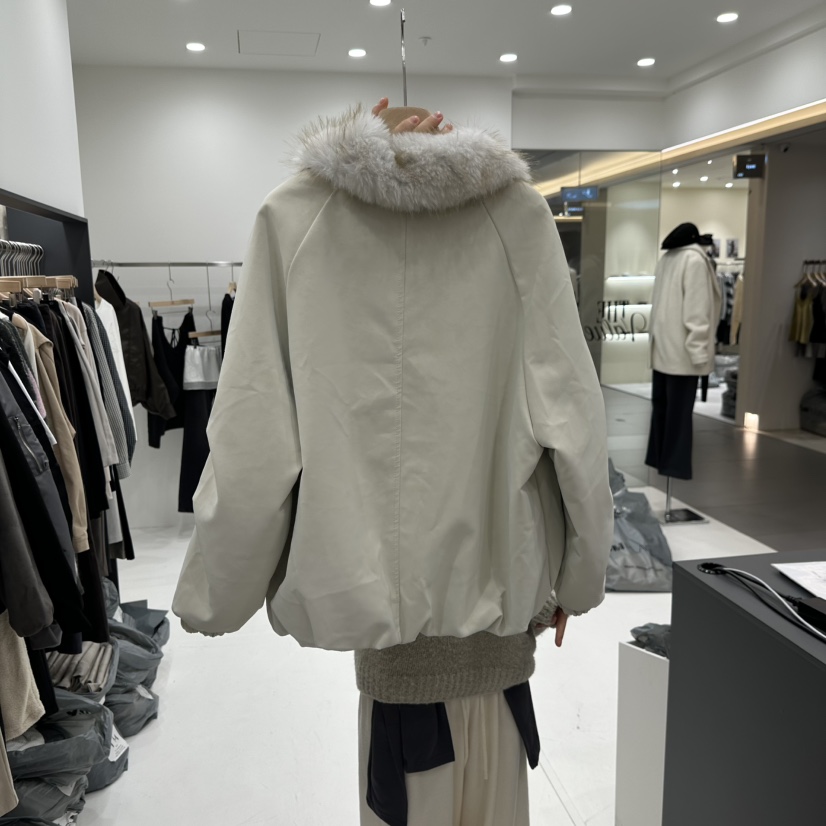 THE VALUE韓國直郵26秋冬毛領加絨夾克插肩袖麂皮絨加絨翻領THE VALUE夾克