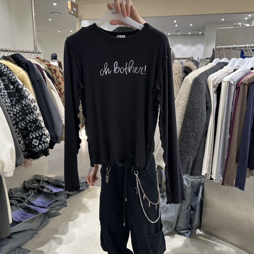 SHOP BENE_Bene東大門實拍26秋冬木耳邊圓領長袖T恤木耳邊圓領SHOP BENE_Bene長袖T恤圖色6