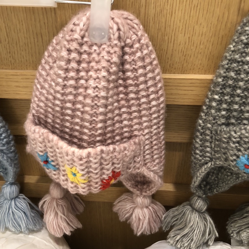 VENTI韓國代購26秋冬手工花飾針織流蘇帽帽子小花刺繡流蘇VENTI帽子圖色3