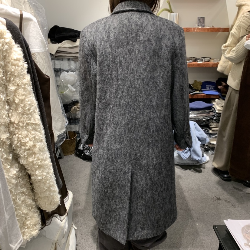 THE HOME PAGE韓國代購26秋冬刷毛中長大衣中長款大衣西裝領雙THE HOME PAGE中長款大衣
