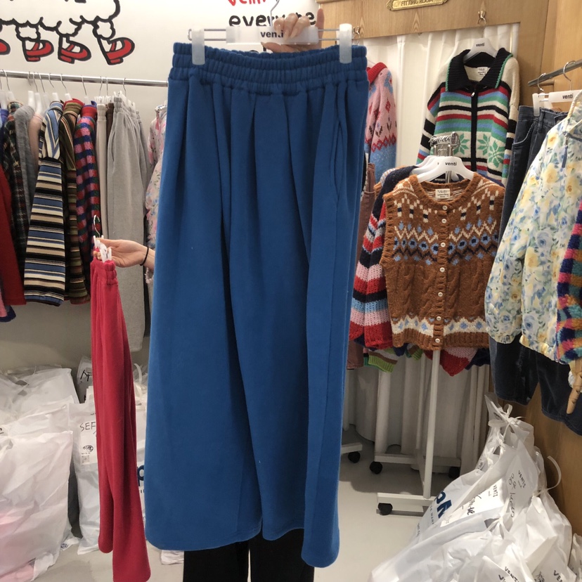 VENTI東大門實拍女裝新款時尚休閑熱賣職業休閑褲加絨褶裥VENTI休閑褲圖色4