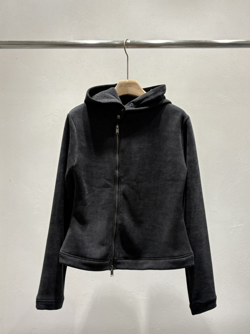 WELL ROW東大門直郵26秋冬桃皮絨連帽拉鏈衛衣拉鏈連帽衫拉鏈WELL ROW衛衣圖色2
