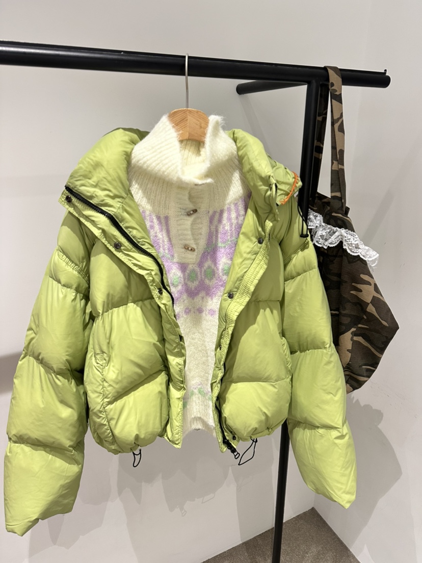 Maison de glory東大門代購26秋冬短款連帽羽絨短款羽絨服可調Maison de glory短款羽絨服