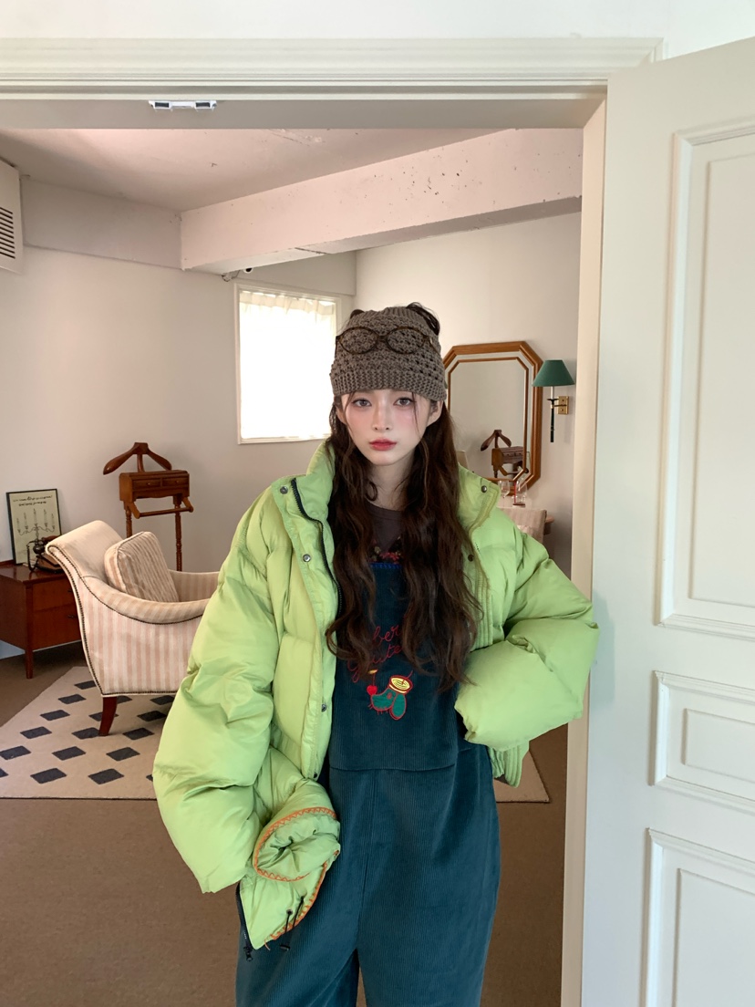 Maison de glory東大門代購26秋冬短款連帽羽絨短款羽絨服可調Maison de glory短款羽絨服