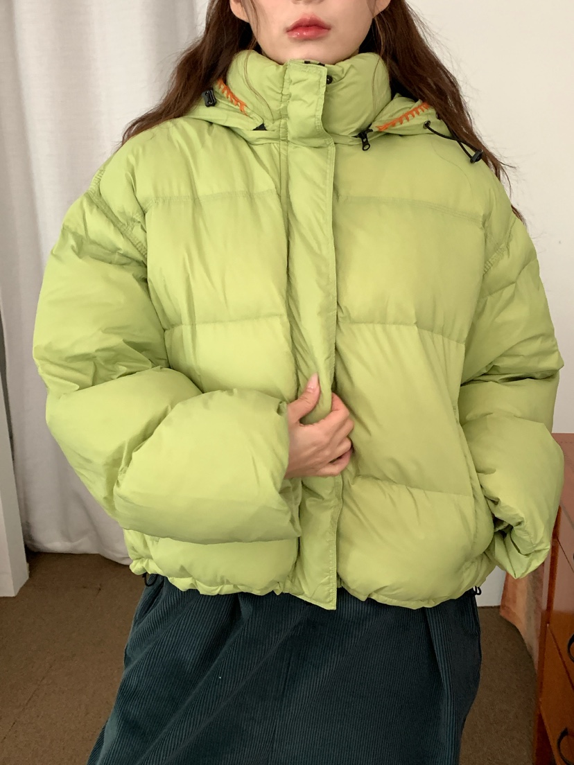 Maison de glory東大門代購26秋冬短款連帽羽絨短款羽絨服可調Maison de glory短款羽絨服