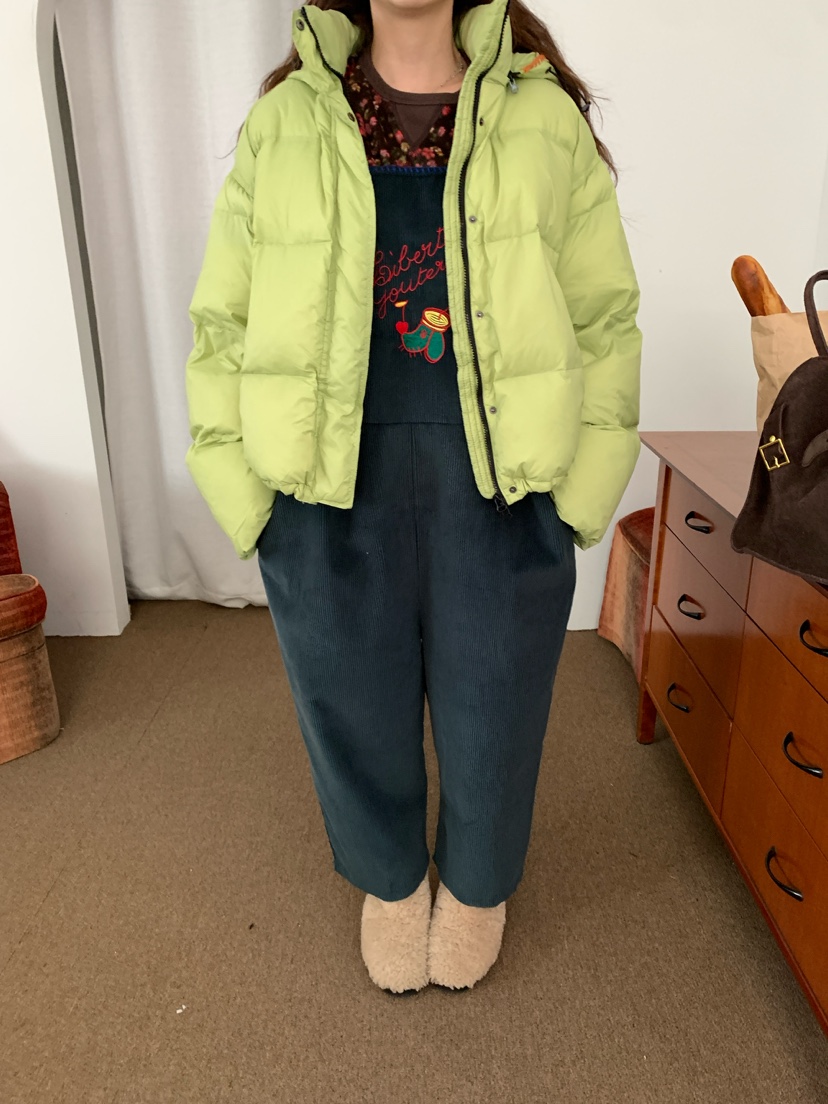 Maison de glory東大門代購26秋冬短款連帽羽絨短款羽絨服可調Maison de glory短款羽絨服