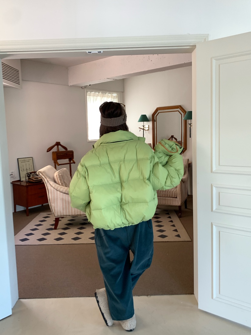 Maison de glory東大門代購26秋冬短款連帽羽絨短款羽絨服可調Maison de glory短款羽絨服