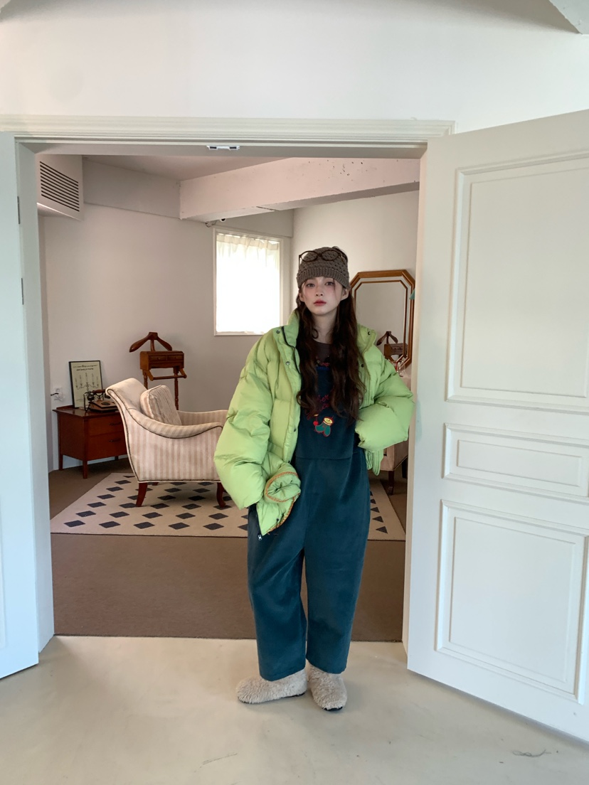 Maison de glory東大門代購26秋冬短款連帽羽絨短款羽絨服可調Maison de glory短款羽絨服