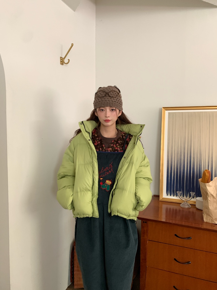 Maison de glory東大門代購26秋冬短款連帽羽絨短款羽絨服可調Maison de glory短款羽絨服