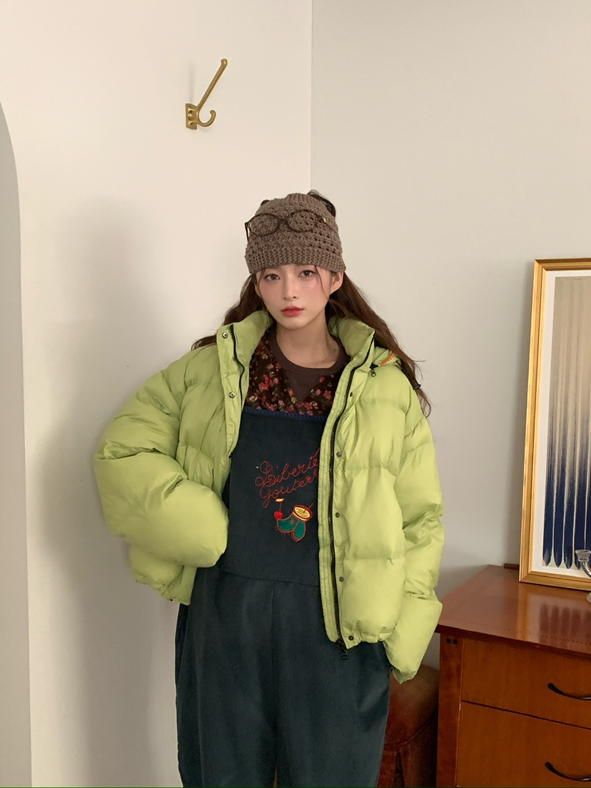 Maison de glory東大門代購26秋冬短款連帽羽絨短款羽絨服可調Maison de glory短款羽絨服