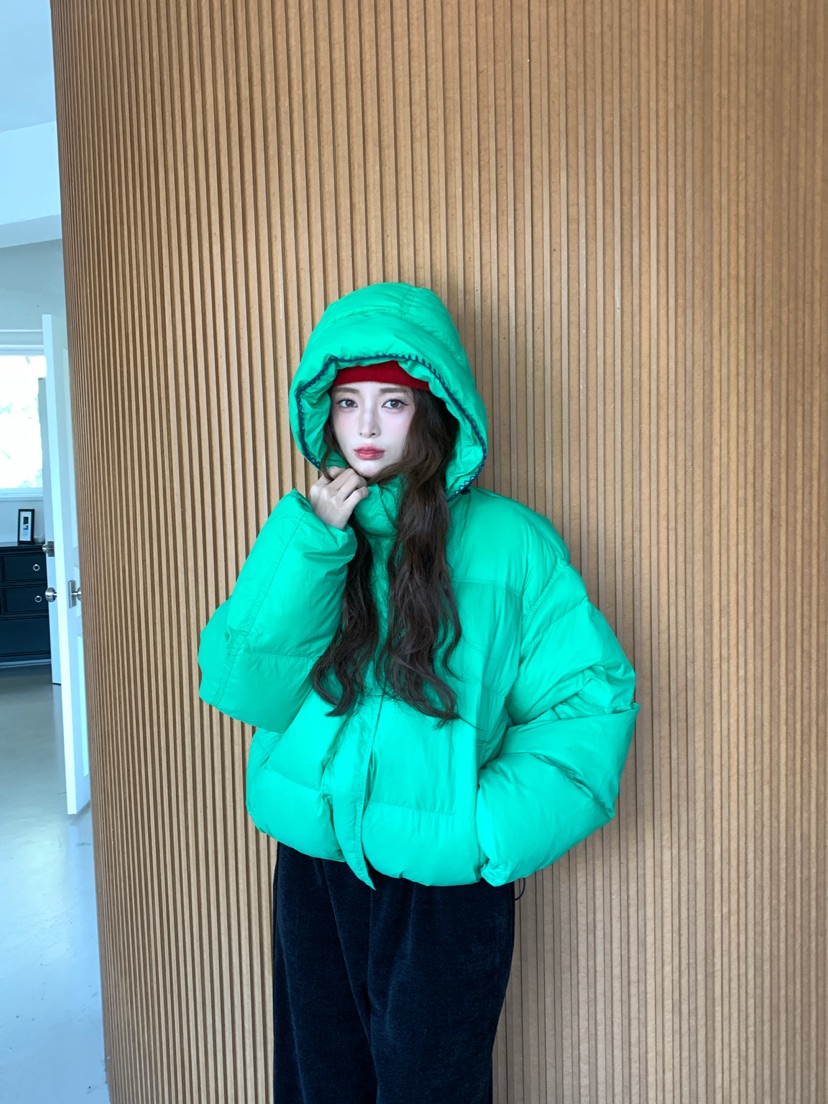 Maison de glory東大門代購26秋冬短款連帽羽絨短款羽絨服可調Maison de glory短款羽絨服圖色2