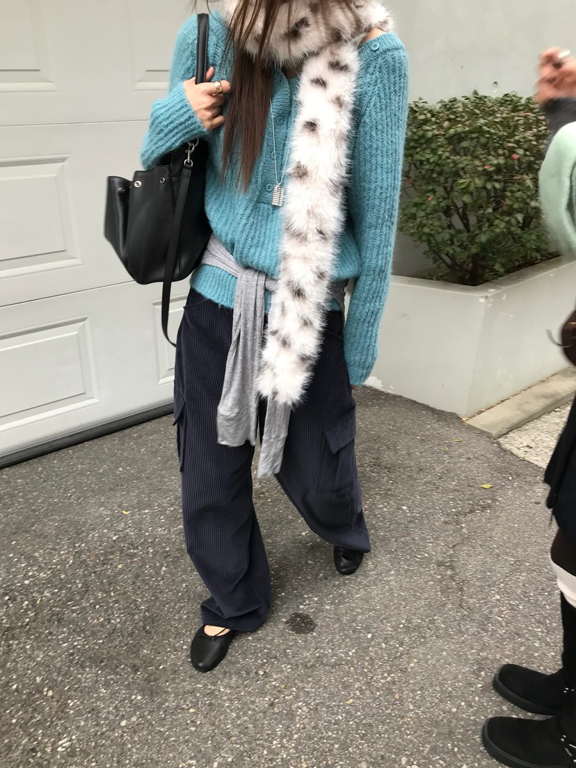 ESCHER韓國直郵26秋冬斑點毛絨保暖圍巾披肩毛絨ESCHER圍巾/披肩