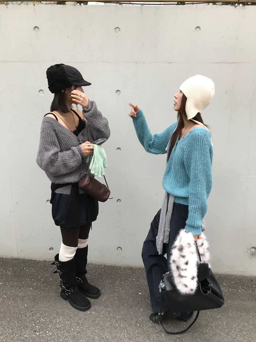 ESCHER韓國直郵26秋冬斑點毛絨保暖圍巾披肩毛絨ESCHER圍巾/披肩