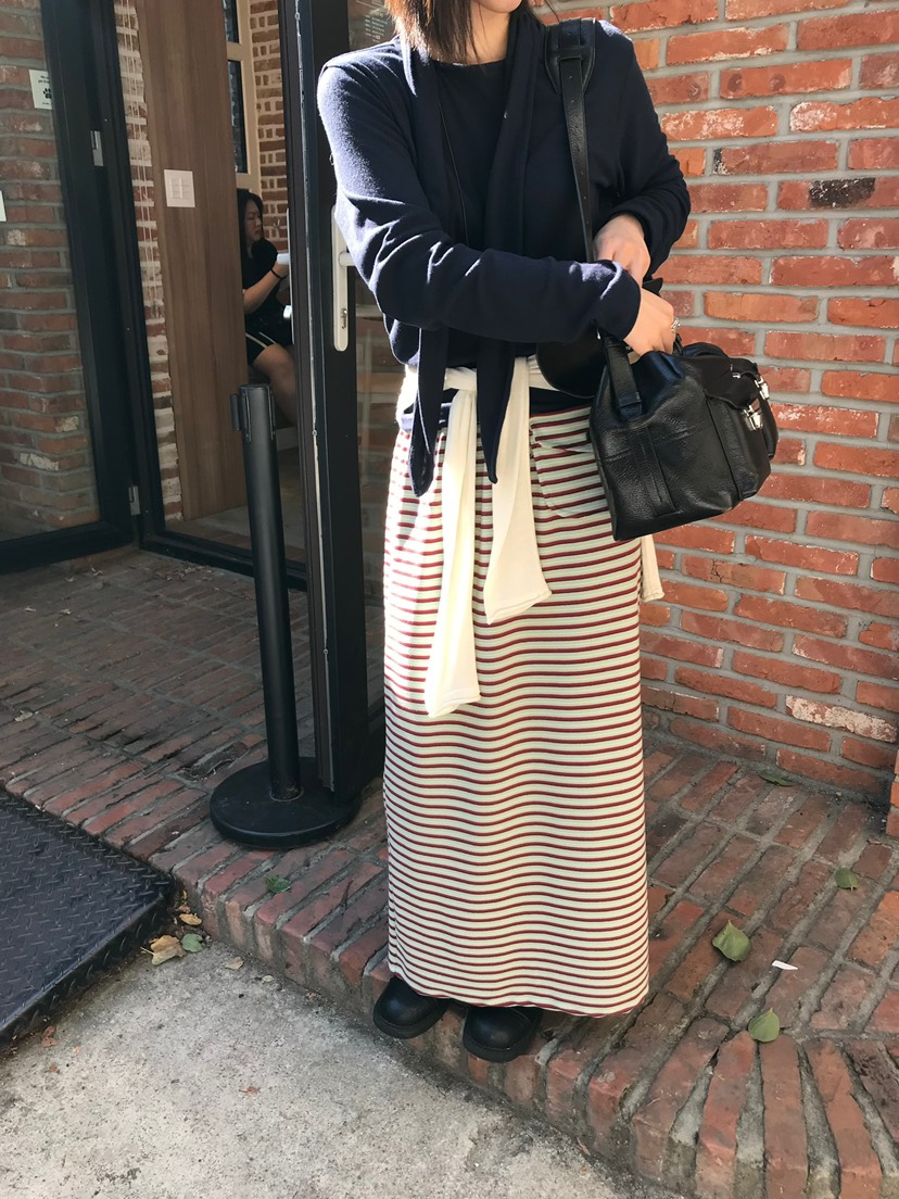 ESCHER韓國直郵26秋冬系帶針織長袖上衣長袖T恤系帶直筒寬松ESCHER長袖T恤
