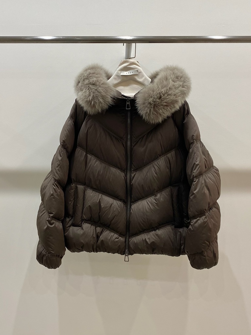 1968/YEOUYA東大門實拍26秋冬毛領連帽短款羽絨服羽絨狐貍短款1968/YEOUYA短款羽絨服圖色2