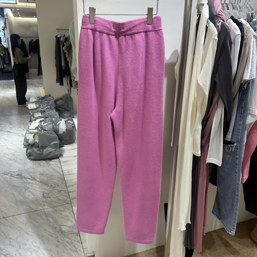 TOPDRESSING東大門代購26秋冬針織休閑褲針織褲抽繩直筒寬松TOPDRESSING休閑褲