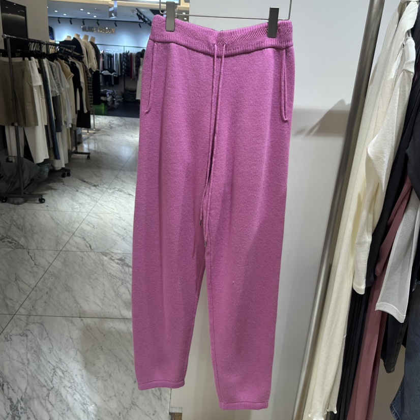 TOPDRESSING東大門代購26秋冬針織休閑褲針織褲抽繩直筒寬松TOPDRESSING休閑褲圖色1