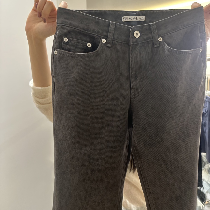 SHOP_WE ARE韓國代購26秋冬低腰微喇休閑褲口袋SHOP_WE ARE休閑褲