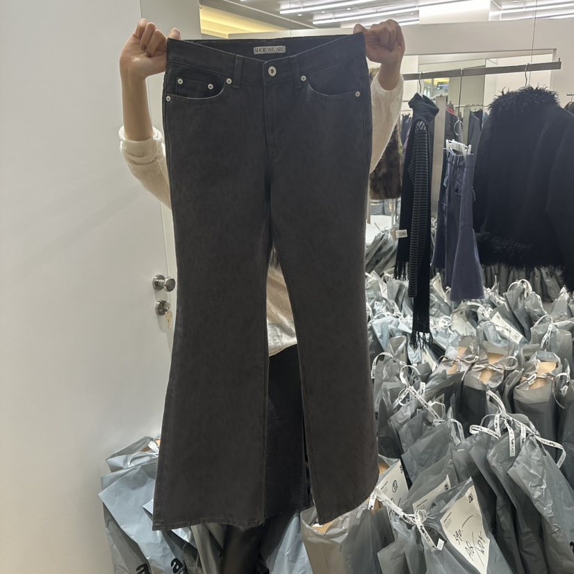 SHOP_WE ARE韓國代購26秋冬低腰微喇休閑褲口袋SHOP_WE ARE休閑褲圖色1