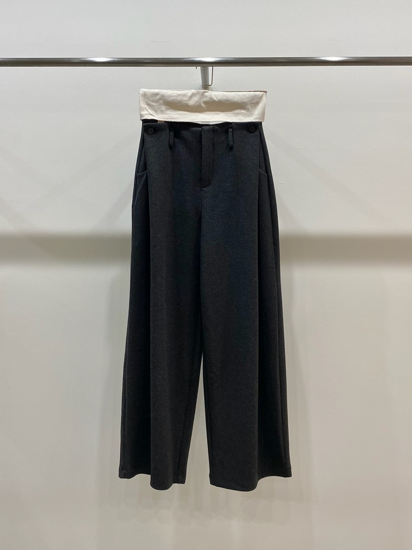1968/YEOUYA東大門實拍26秋冬高腰撞色闊腿褲休閑褲直筒高腰撞1968/YEOUYA休閑褲圖色2