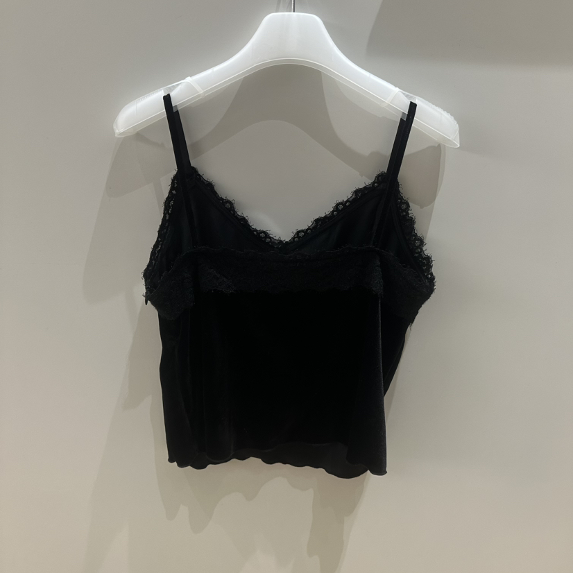 SHOP_WE ARE東大門直郵26秋冬絲絨蕾絲吊帶背心V領蕾絲SHOP_WE ARE吊帶/背心