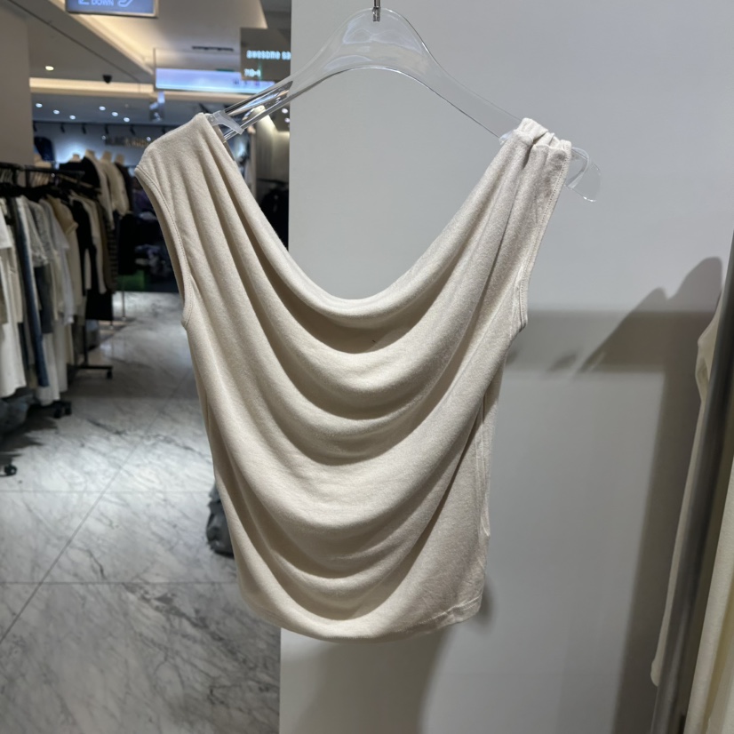 TOPDRESSING韓國直郵26秋冬蕩領假兩件上衣吊帶背心假兩件不含TOPDRESSING吊帶/背心圖色3
