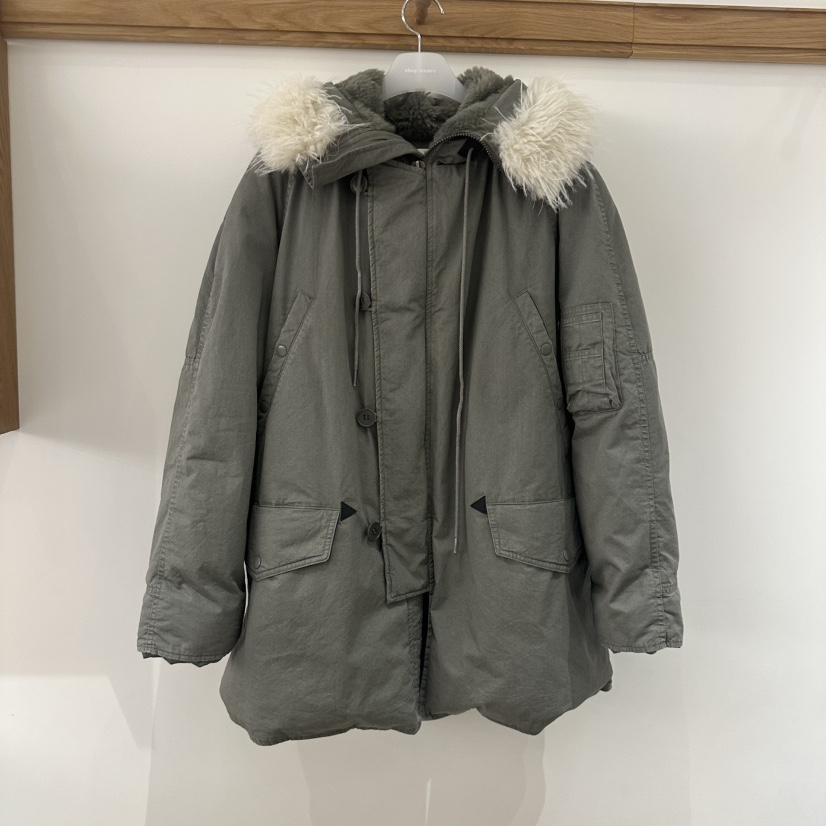 SHOP_WE ARE韓國代購26秋冬毛領派克棉服短款棉服jp棉口袋寬松SHOP_WE ARE短款棉服圖色1