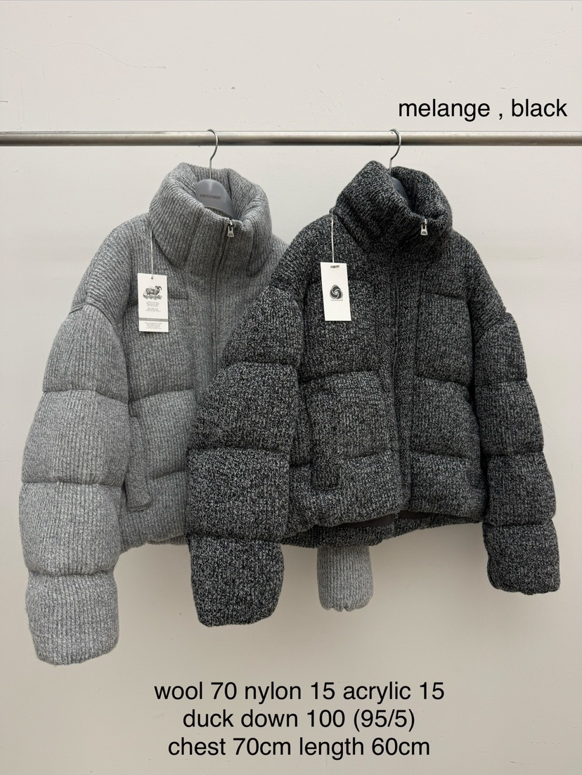 CM_centimeter東大門代購26秋冬短款針織羽絨外套短款羽絨服立CM_centimeter短款羽絨服