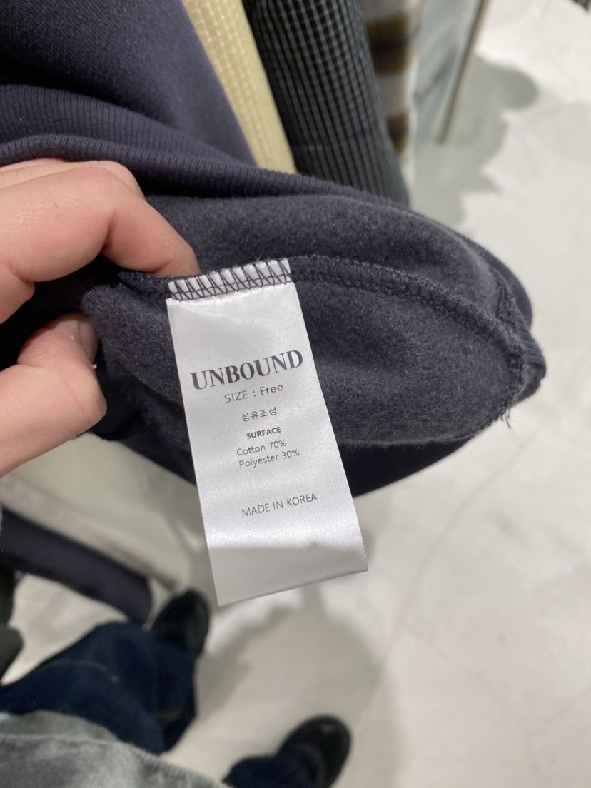 UNBOUND東大門實拍26秋冬加絨闊腿休閑褲可調節加絨抽繩寬松UNBOUND休閑褲