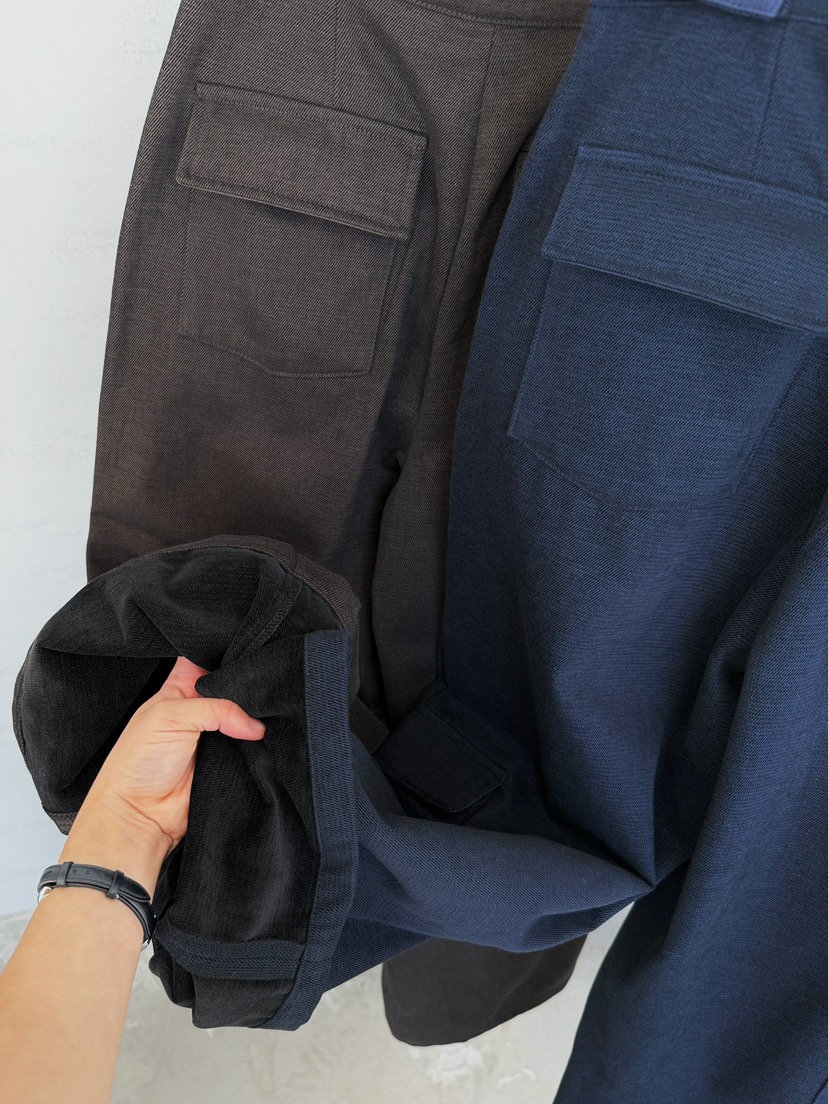 URBANE cloth韓國代購26秋冬高腰工裝闊腿褲休閑褲闊腿褲口袋URBANE cloth休閑褲